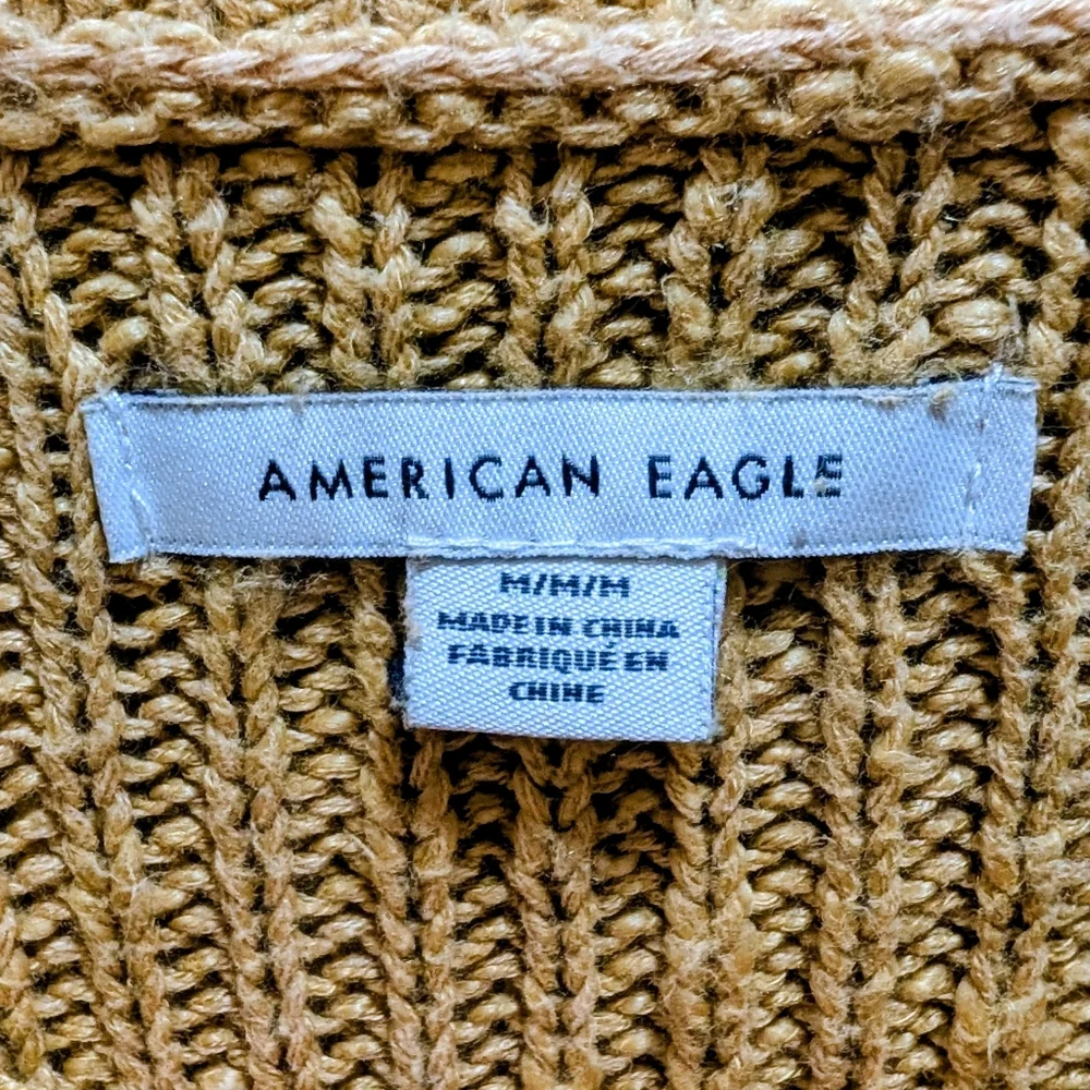 American Eagle Outfitters Women's Mustard Yellow Sweater Medium